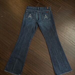7 For All Mankind Dark Blue Flare Jeans